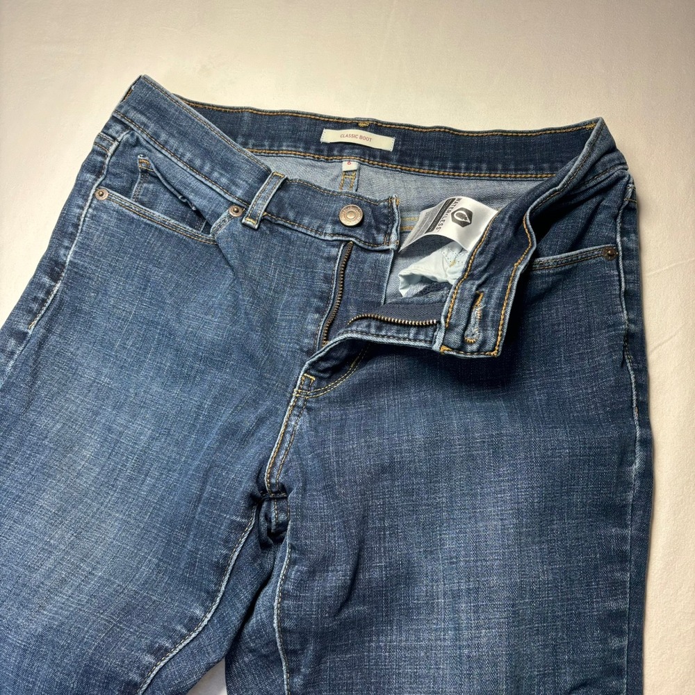 Levi's 515 Classic Bootcut Jeans Womens 6S 28x30 Blue Dark Wash Denim Stretch